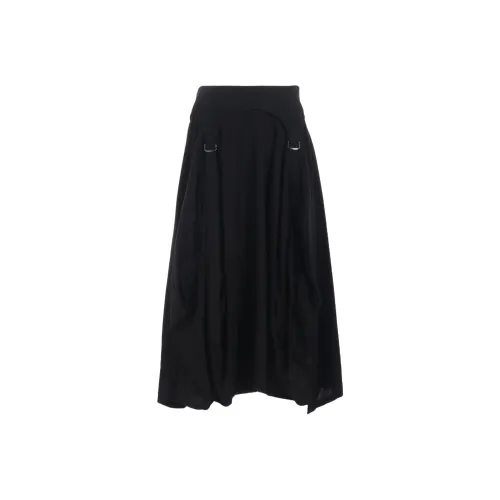 Yohji Yamamoto Черные Женские Повседневные Длинные Юбки