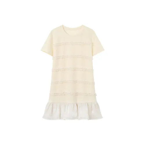 Fish Rabbits Короткий рукав платье женское