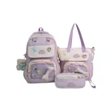 Фиолетовый трехпредметный комплект с подвеской