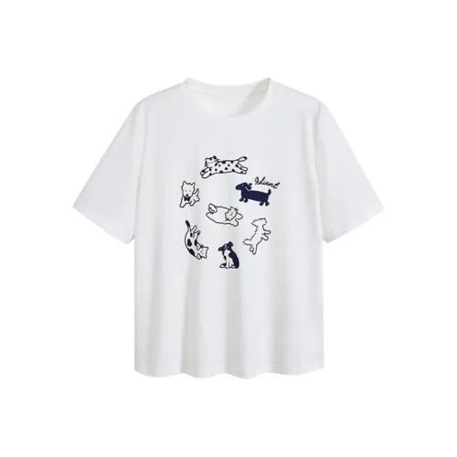 KUOSE Белый Женские T-рубашки