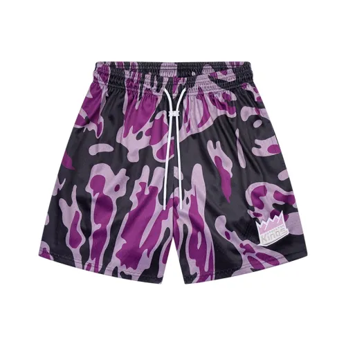 BKCXZICE Черно-фиолетовые унисекс спортивные шорты