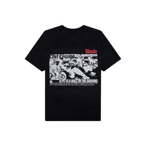 RHUDE Черные Мужские T-Рубашки