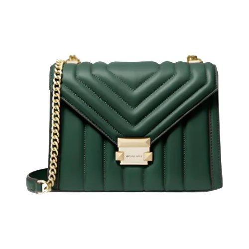 MICHAEL KORS Whitney Овчина Конверт Сумка Плечевая Сумка Большая Женская Моховый Зеленый