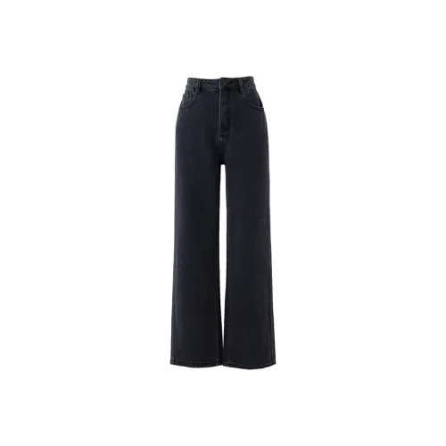 SOON FLOWER Черные Женские Джинсы