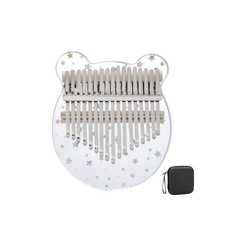 Hluru HUASHU. Полностью прозрачный акриловый калимба 17 клавиш 21 тон несколько вариантов внешнего вида тип калимбы