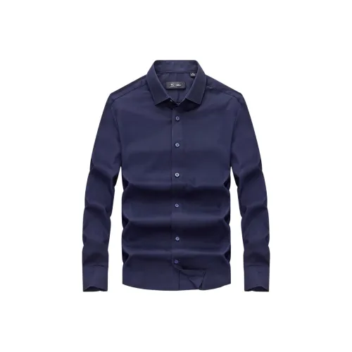 SEPTWOLVES Темно-синие мужские рубашки