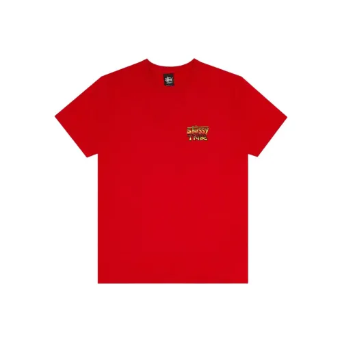 Stussy Красный Мужской T-Рубашки
