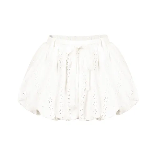 Umoumo Белые Женские Повседневные Шорты
