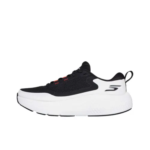 Skechers GO RUN SUPERSONIC MAX Амортизация и Дышащий Низкий Топ Беговые кроссовки Мужские Белый Черный