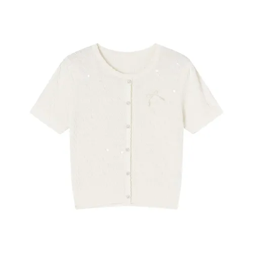 XIANGYING Цапельно-белый Женские футболки