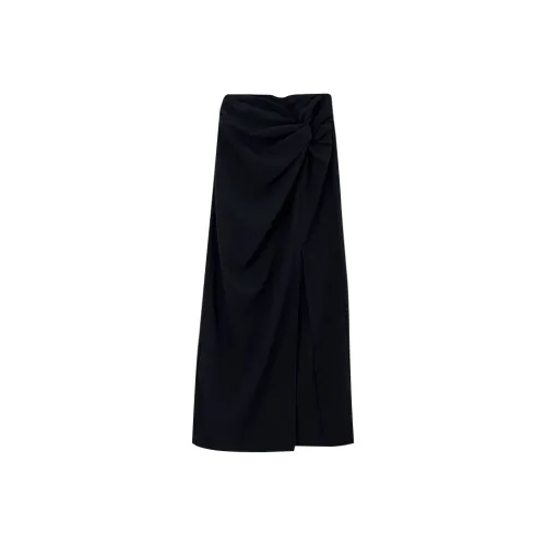 Белый медведь Черный Женские Повседневные Длинные Юбки