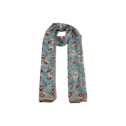 MOSCHINO Шелковые шарфы Женские Серый