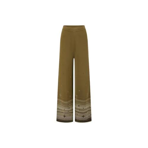 SWAYING KNIT Коричневый Женские Повседневные Брюки