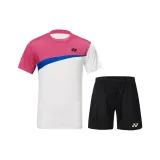 Комплект одежды [Розовый красный топ + черные шорты]