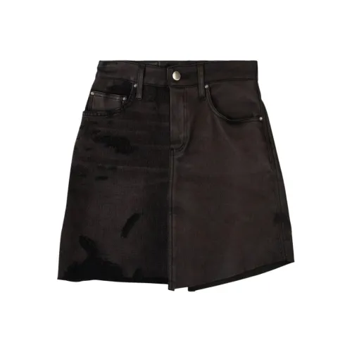 AMIRI Джинсовые короткие юбки Женские Черный