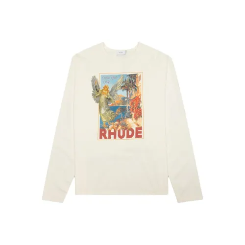 RHUDE T-Shirt Мужская Винтаж Белый
