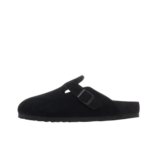 Биркенсток Бостон EVA Устойчивый к истиранию Домашние тапочки Унисекс Черный Узкая версия