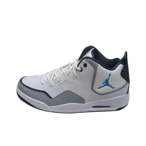 Jordan Courtside 23 Амортизация MID Топ Баскетбольные кроссовки Мужской Белый Серый