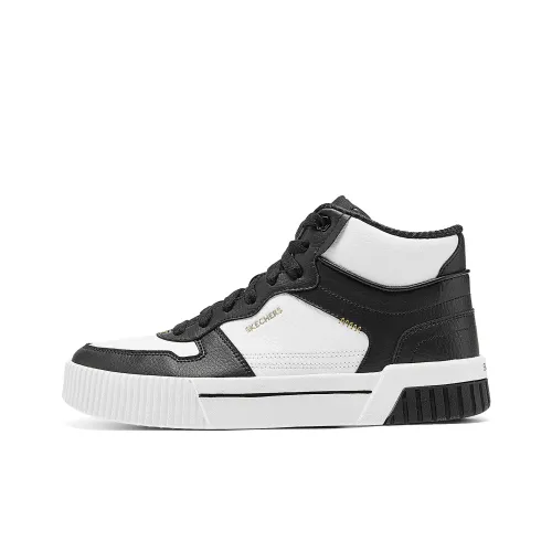 Skechers Court Classics MID Топ Кроссовки для скейтбординга Женские Белые Черные