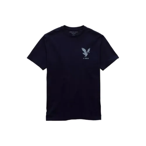AMERICAN EAGLE Морской Синий Мужская T-Рубашка