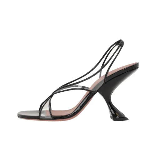 AMINA MUADDI Lena One Strap Sandals 9cm Women's Black AMINA MUADDI Lena One Ремешок Сандалии 9см Женские Черные