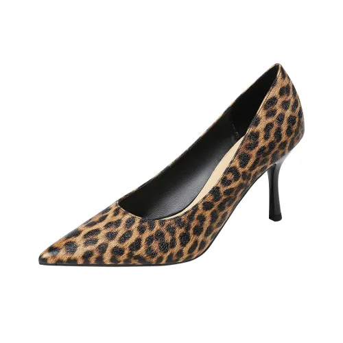 LEXON Узкий каблук Высокие каблуки Женские Леопардовый принт