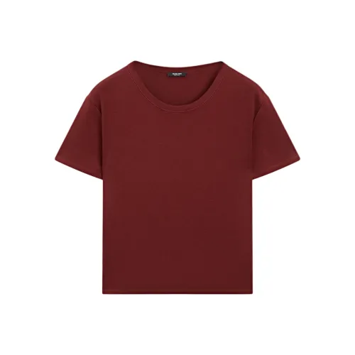 Massimo Dutti Темно-красные Женские Рубашки T