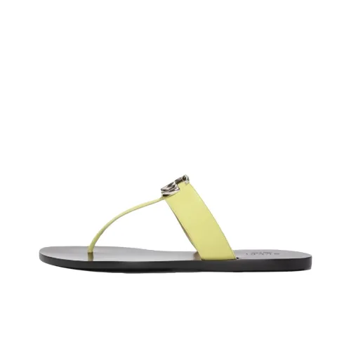 GUCCI Шлепанцы Женские Черные Желтые