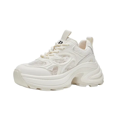 HR Low Топ Толстая подошва Кроссовки Женские Бежевые