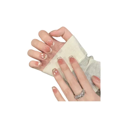 Fanze Qinshui Капелька росы Тюльпан Дофаминовая одежда Розовый Улыбка False Nail Короткий LADDER Розовый Градиентный Милый