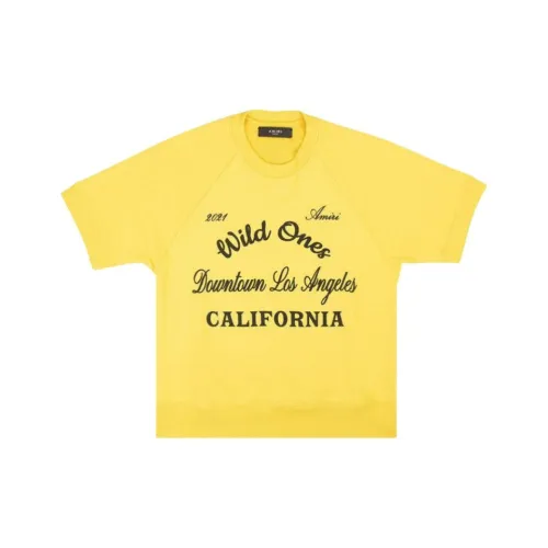 AMIRI Желтые Мужские Футболки