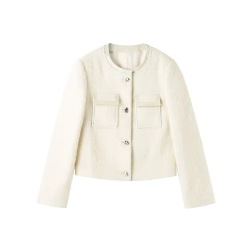 SHUXI Riki Белый чайный Женский Короткий пальто