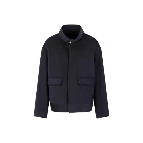 EMPORIO ARMANI Мужское пальто морского синего цвета