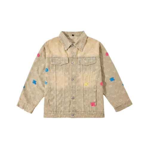 HYLHYL Грязно-желтый Унисекс Джинсовые куртки