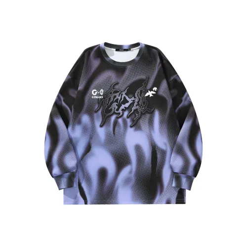 GENANX Черно-фиолетовый Унисекс Толстовки