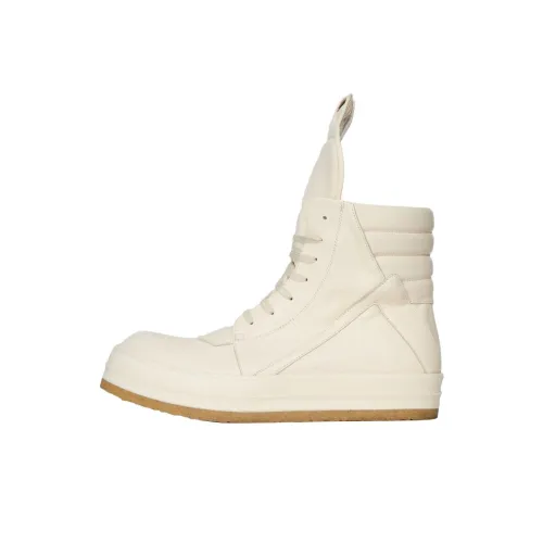 RICK OWENS совместный бренд RO Geobasket Высокие Кроссовки для скейтбординга Мужские Белые