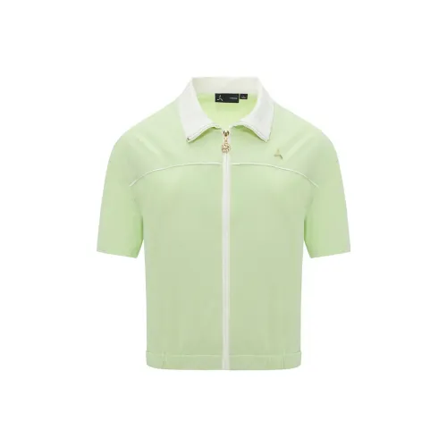 LI NING 1990 Бабочковый зеленый и розовый Женские Рубашки