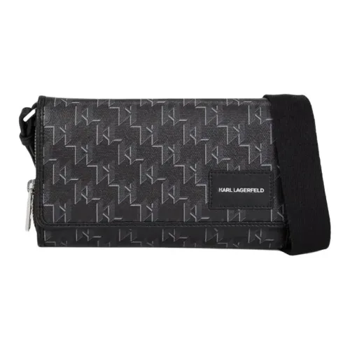 KARL LAGERFELD Хлопок с полиэстером сумка на плечо женская черная
