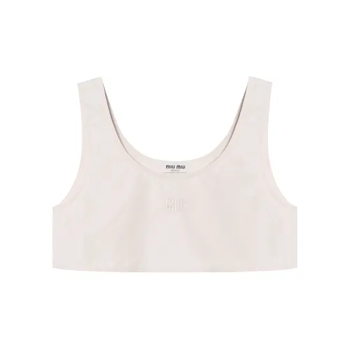 MIU MIU Бежевые Женские Майки