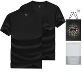 V-образный вырез, 2 упаковки (черный + черный), сумка для покупок включена / 2 упаковки, легко моющийся и более экономичный!