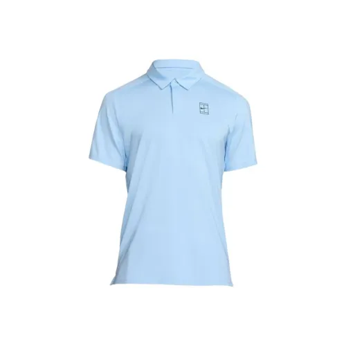 Мужское поло Nike светло-синего цвета