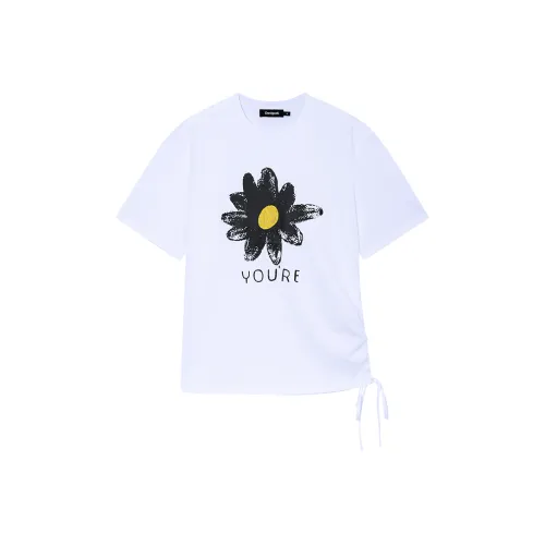 Desigual Белые Женские Футболки