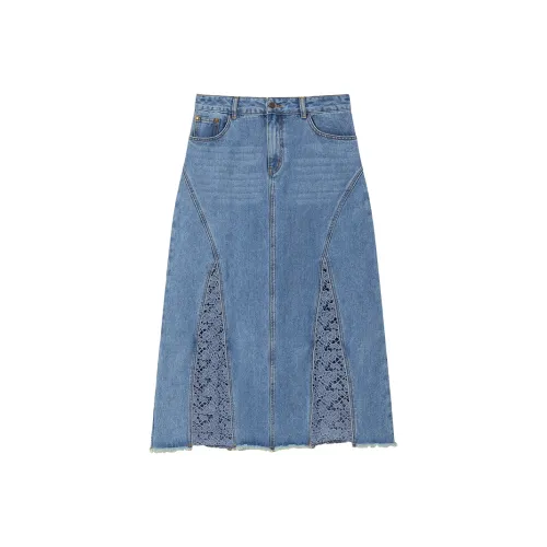 Desigual Denim Длинная Юбка Женская