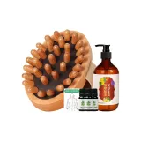 Щетка Meridian из бука + 530 мл полынь и имбирное эфирное масло + диаграмма Meridian