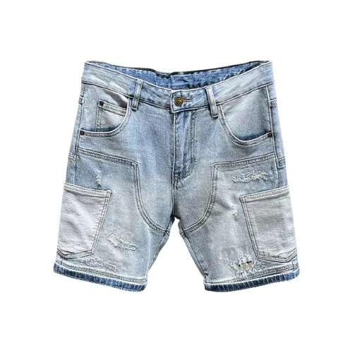 GEOGRE ALEX Светло-синие мужские джинсовые шорты