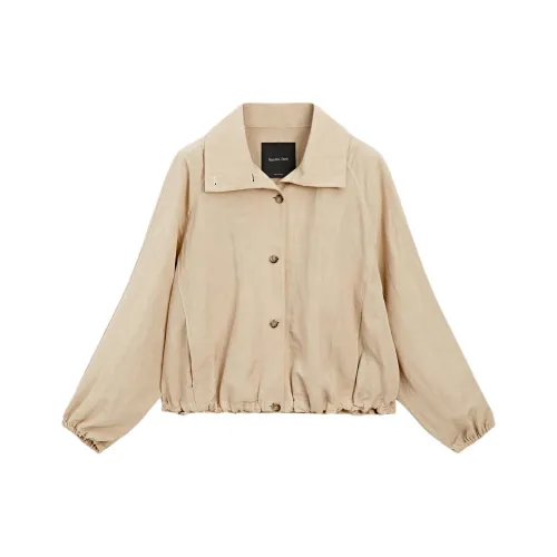Massimo Dutti Песчаный желтый Женские Куртки