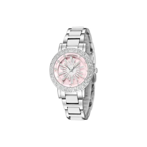 Corriberty Кварцевый механизм нержавеющая сталь ремешок женские часы жемчужная раковина цвет циферблат часов