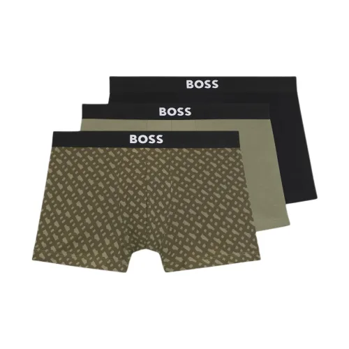 Hugo Boss 3 Pack Зеленый+Черный Мужские Боксеры