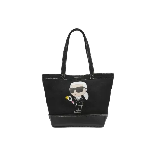 KARL LAGERFELD Хлопок Тоут Сумка Сумка для покупок Сумка на плечо Мужская Черная