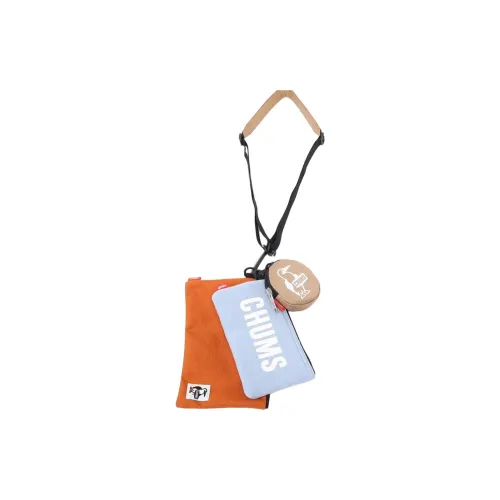 CHUMS Монетница Сумка через плечо Сумка на плечо Сумка на открытом воздухе Хлопок Нейлон Саксонский синий и Оранжевый Унисекс